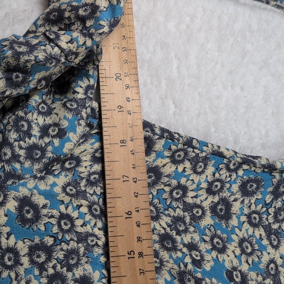 Free People Blue and Cream Floral Mini Dress - Picture 4 of 7